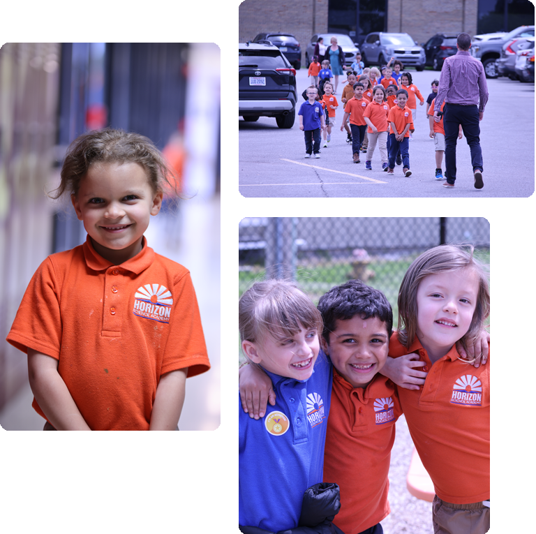 Students engaged in learning and interacting in a classroom collage